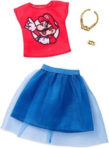 barbie super mario fashion, blue/red