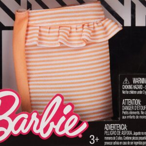 Barbie Peach and White Striped Peplum Skirt Fashion Pack