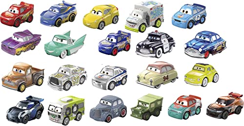 Mattel Disney Cars Toys Mini Racers 21-Pack of Collectible Die-Cast Toy Cars & Trucks Inspired by Movie Characters (Amazon Exclusive)