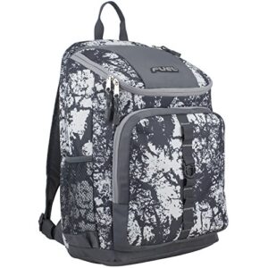 fuel wide mouth sports backpack with laptop compartment for work, travel, outdoors - gray flannel/soft silver