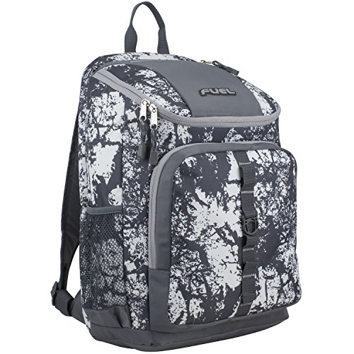 FUEL Wide Mouth Sports Backpack with Laptop Compartment for Work, Travel, Outdoors - Gray Flannel/Soft Silver