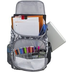 FUEL Wide Mouth Sports Backpack with Laptop Compartment for Work, Travel, Outdoors - Gray Flannel/Soft Silver