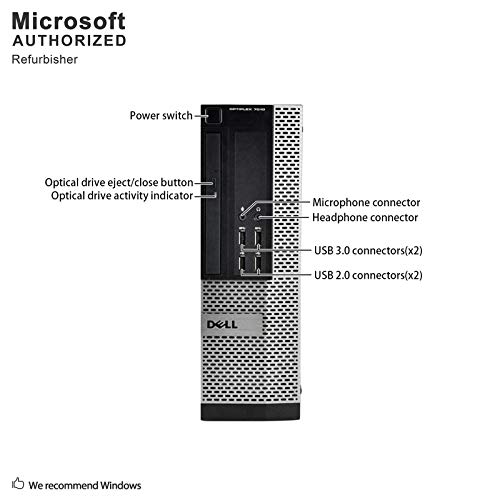 Dell Optiplex 7010 High Performance Flagship Business Desktop Computer, Intel Quad-Core i3 Up to 3.8GHz, 8GB DDR3 RAM, 500GB HDD, DVD, USB 3.0, Windows 10 Pro (Renewed)