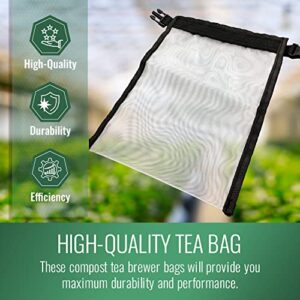 Bubble Magic Compost Tea Bag, Infuser, Strainer, Fine Mesh for 800 Gallon Brewers, Plant Nutrients Extractor, Make Natural Liquid Fertilizer from Organic Material, Large 15.75” x 21.5”