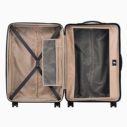 Atlantic Luggage Atlantic Ultra Lite Hardside Expandable Spinner, Jade Black, Checked Medium