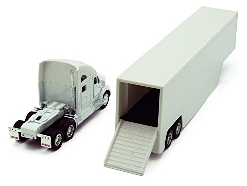 KiNSMART 1:68 Kenworth T700 Container Truck Die Cast Metal Model Toy (White NO Decal)