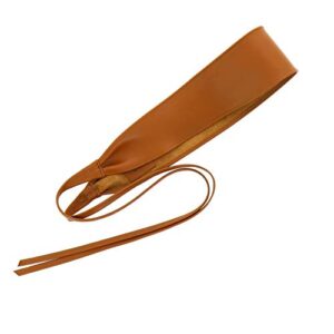 FASHIONGEN - Woman Italian leather Obi belt, CASSIANE - Camel, S-M