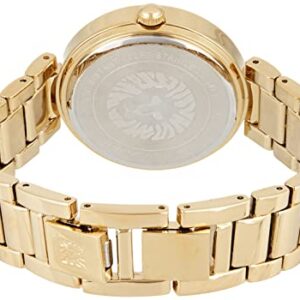 Anne Klein Women's AK/1362GNGB Diamond-Accented Gold-Tone Bracelet Watch