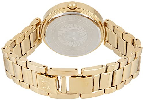 Anne Klein Women's AK/1362GNGB Diamond-Accented Gold-Tone Bracelet Watch