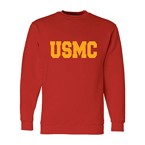 eMarine PX USMC Crew Neck Sweatshirt Red. Made in USA. Officially Licensed with the United States Marine Corps