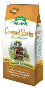 espoma organic compost starter; all-natural composing aid helps break down organic matter to make rich compost for organic gardening. 4 lb. bag; pack of 1.