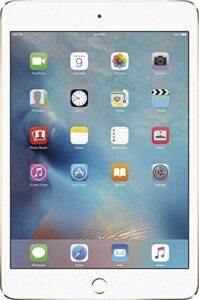 apple ipad mini 4, 16gb, gold - wifi + cellular (renewed)