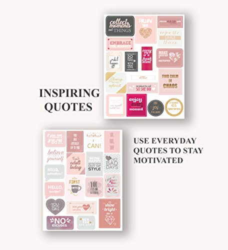 Planner Stickers 1000+ Scrapbook Stickers – Inspirational and Motivational Journal Stickers - Planner Accessories and Stickers for Planners Pack and Calendar Stickers for Adults Planner