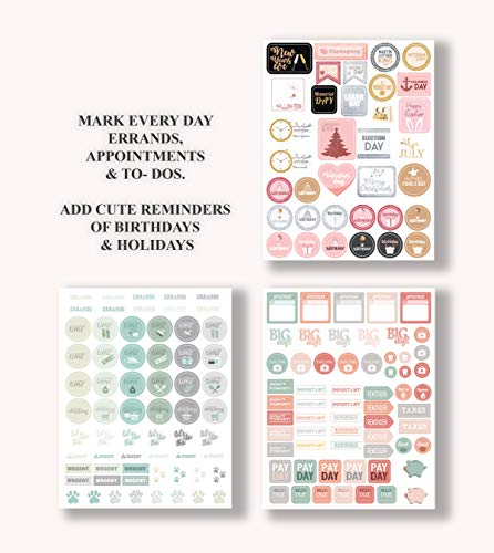 Planner Stickers 1000+ Scrapbook Stickers – Inspirational and Motivational Journal Stickers - Planner Accessories and Stickers for Planners Pack and Calendar Stickers for Adults Planner