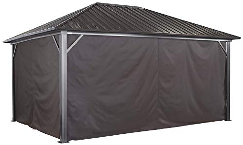 Sojag Accessories Set of 4 12' x 16' Curtains for Genova Outdoor Gazebo - Brown