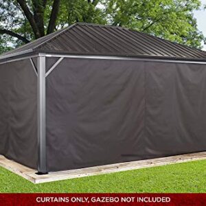 Sojag Accessories Set of 4 12' x 16' Curtains for Genova Outdoor Gazebo - Brown