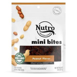 nutro mini bites dog treats peanut flavor, 8 oz. bag