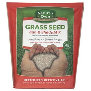 Mountain View Seeds Natures Own Sun & Shade Mix Grass Seed, 8-pounds