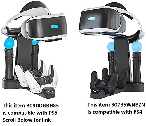 Skywin VR Charging Stand - PSVR Charging Stand to Showcase, Display, and Charge Your PS4 VR (PS4 Controller)