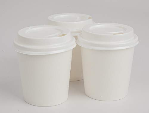 Golden Apple, Disposable Paper Coffee Cups 4 oz. Cups & Lids Quantity 50 cups per pack.