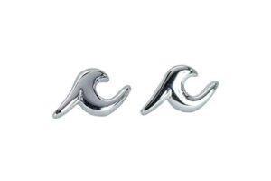 pura vida silver wave stud earring set - .925 sterling silver, accessory for women