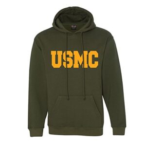 emarinepx usmc hooded sweatshirt military green. made in usa. officially licensed with the united states marine corps