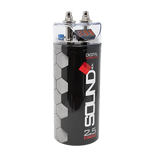 SoundBox SCAP2D, 2.5 Farad Digital Capacitor for Car Audio - 2500 Watts