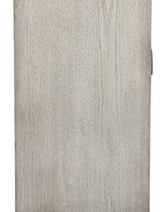 Amazon Brand – Stone & Beam Chevron Bar Cabinet, Light Gray Wood