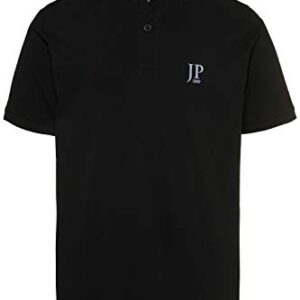 JP 1880 Menswear Big & Tall Plus Size L-8XL 2-Pack Polo Shirts Dark Grey Melange, Black XXXXXX-Large 704317 11