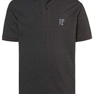 JP 1880 Menswear Big & Tall Plus Size L-8XL 2-Pack Polo Shirts Dark Grey Melange, Black XXXXXX-Large 704317 11