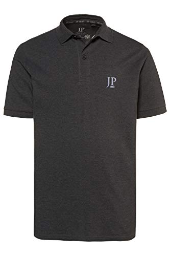 JP 1880 Menswear Big & Tall Plus Size L-8XL 2-Pack Polo Shirts Dark Grey Melange, Black XXXXXX-Large 704317 11