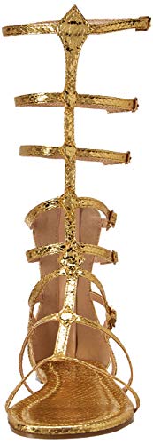 Ellie Shoes Women's 015-ZENA Flat Sandal, Gold, 8 M US