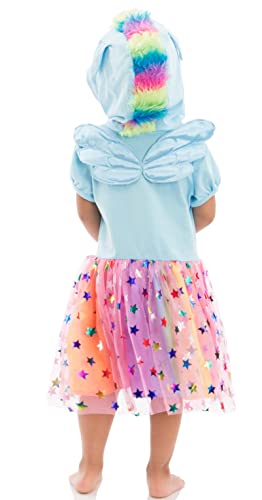 My Little Pony Toddler Girls Costume Short Sleeve Dress Blue 5T