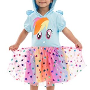 My Little Pony Toddler Girls Costume Short Sleeve Dress Blue 5T
