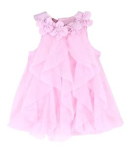 wzsygdtc 0-24 months baby party dress infant girls one-piece romper jumpsuit (pink, 12-18 months)