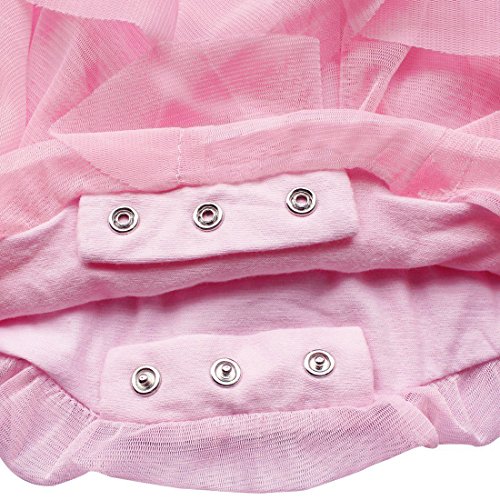 WZSYGDTC 0-24 Months Baby Party Dress Infant Girls One-Piece Romper Jumpsuit (Pink, 12-18 Months)