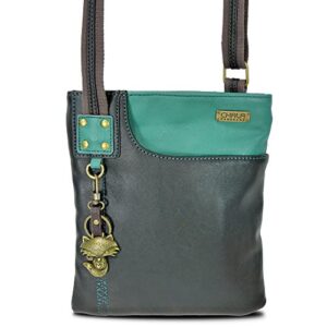 CHALA New Crossbody SWING Smart Phone Handbags Bag Vegan Leather (Teal- Fox)