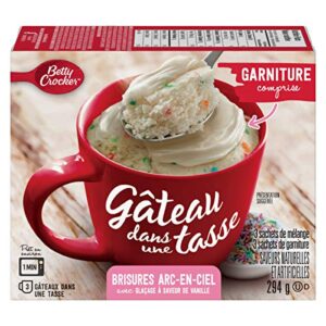 Betty Crocker Mug Cake Rainbow Vanilla Frosting, 294g {Imported from Canada}