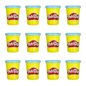 play-doh bulk 12-pack of blue non-toxic modeling compound, 4-ounce cans