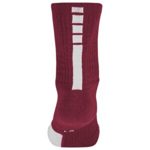 NIKE Elite Basketball Crew Socks (University Red/White, Medium)