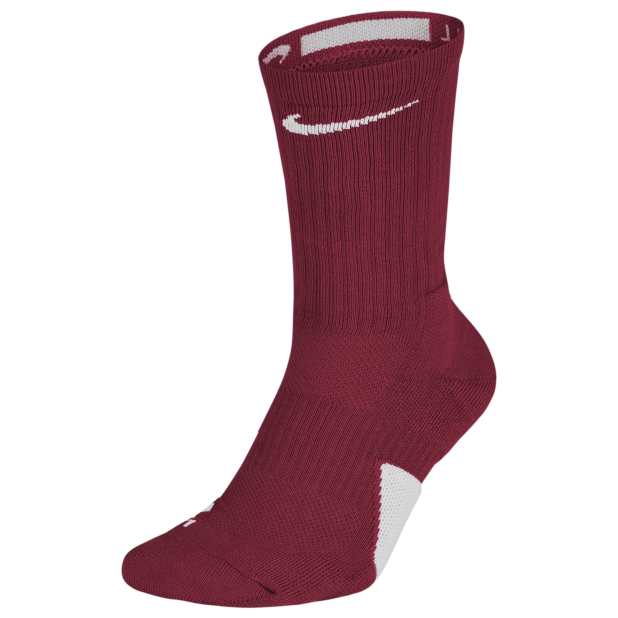 NIKE Elite Basketball Crew Socks (University Red/White, Medium)