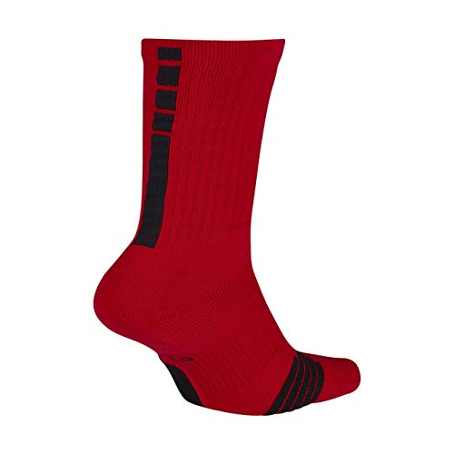 Nike Elite Basketball Crew Socks University Red/Black Size Medium