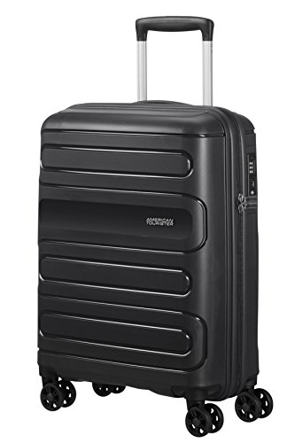 American Tourister Hand Luggage, Black (Black), Spinner S (55 cm-35 L)