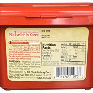 CJ Haechandle Gochujang - Hot Pepper Paste, Korean Traditional Fermented Jang, Made with Red Hot Chili Peppers, Sweet & Spicy Flavor, 1.1 Lb (Pack of 1)