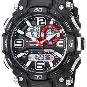 Armitron Sport Men's 20/5270BLK Analog-Digital Chronograph Black Resin Strap Watch