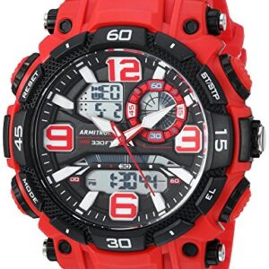 Armitron Sport Men's 20/5270RED Analog-Digital Chronograph Red Resin Strap Watch