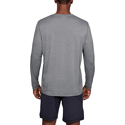 Under Armour Men's Locker 2.0 Long Sleeve Shirt Gray Heather | Black Large