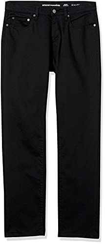 Amazon Essentials Men's Athletic-Fit Stretch Jean, Black, 36W x 32L