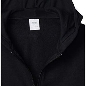 Amazon Essentials Boys' Fleece Zip-Up Hoodie Sweatshirt, Black, X-Small