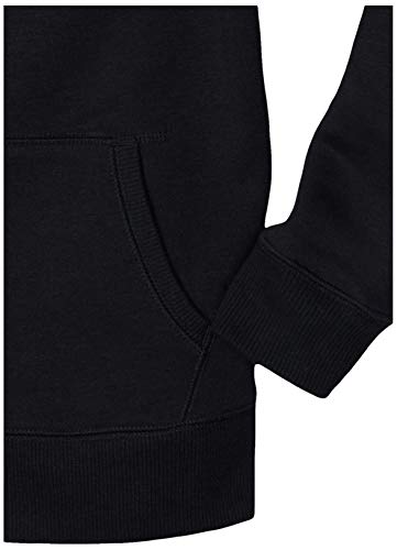 Amazon Essentials Boys' Fleece Zip-Up Hoodie Sweatshirt, Black, X-Small